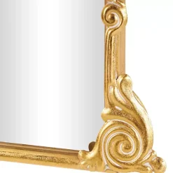 Kirklands Home Decorative Mirrors|Gold Arched Baroque Mirror