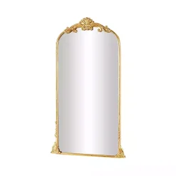 Kirklands Home Decorative Mirrors|Gold Arched Baroque Mirror