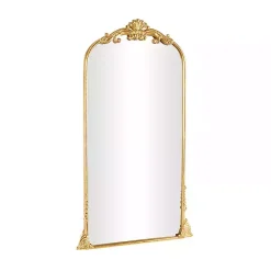 Kirklands Home Decorative Mirrors|Gold Arched Baroque Mirror