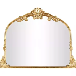 Kirklands Home Decorative Mirrors|Gold Arched Baroque Wall Mirror