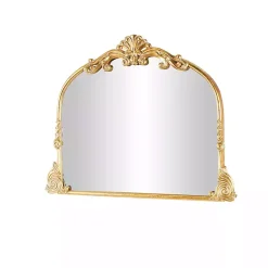 Kirklands Home Decorative Mirrors|Gold Arched Baroque Wall Mirror