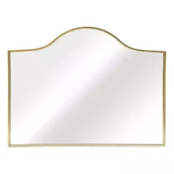 Kirklands Home Decorative Mirrors|Gold Arched Rectangle Wall Mirror
