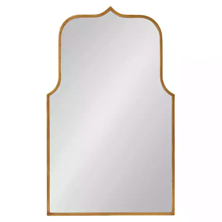 Kirklands Home Decorative Mirrors|Arched Scallop Wall Mirror Gold
