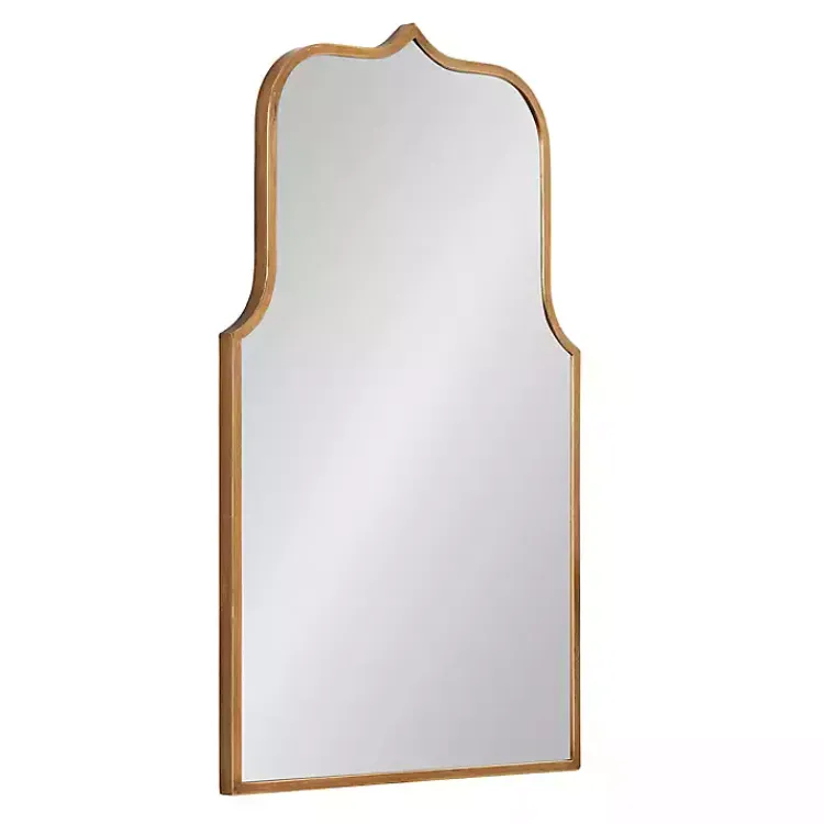 Kirklands Home Decorative Mirrors|Arched Scallop Wall Mirror Gold