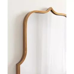 Kirklands Home Decorative Mirrors|Arched Scallop Wall Mirror Gold