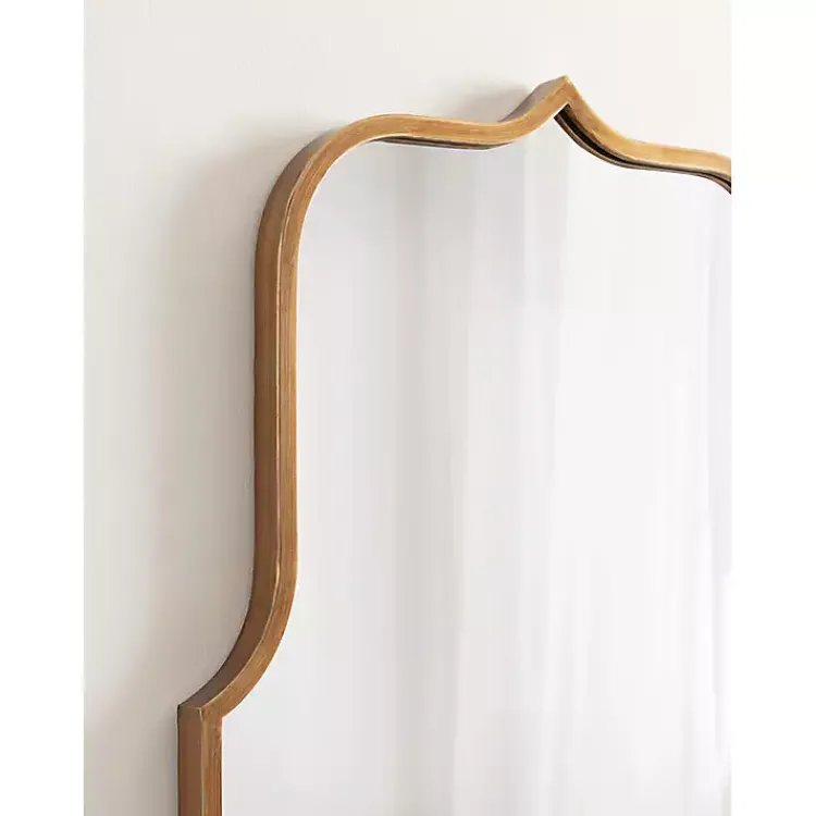 Kirklands Home Decorative Mirrors|Arched Scallop Wall Mirror Gold