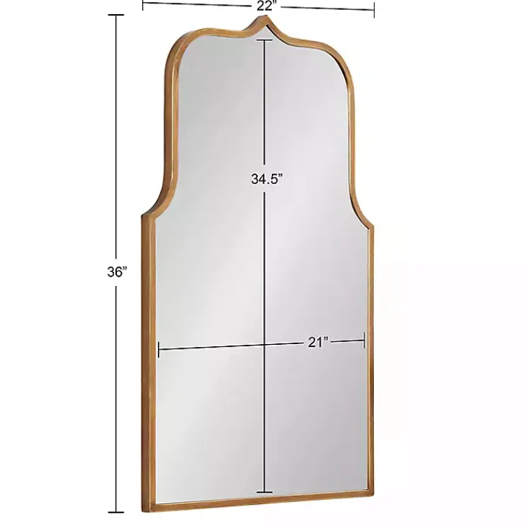 Kirklands Home Decorative Mirrors|Arched Scallop Wall Mirror Gold