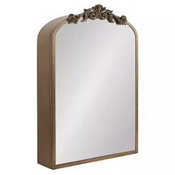 Kirklands Home Decorative Mirrors|Gold Arendahl Arched Mirror Jewelry Cabinet