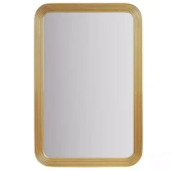 Kirklands Home Decorative Mirrors|Gold Aurelia Fluted Wall Mirror