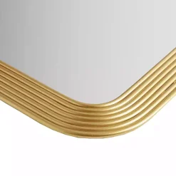 Kirklands Home Decorative Mirrors|Gold Aurelia Fluted Wall Mirror