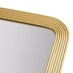 Kirklands Home Decorative Mirrors|Gold Aurelia Fluted Wall Mirror
