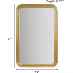 Kirklands Home Decorative Mirrors|Gold Aurelia Fluted Wall Mirror