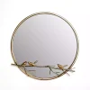 Kirklands Home Decorative Mirrors|Gold Birds on Branch Wall Mirror
