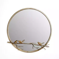 Kirklands Home Decorative Mirrors|Gold Birds on Branch Wall Mirror