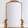 Kirklands Home Full Length & Floor Mirrors|Gold Bordeaux Ornate Leaner Mirror, 46x63 in.