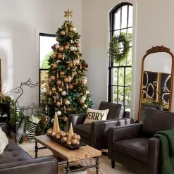 Kirklands Home Full Length & Floor Mirrors|Gold Bordeaux Ornate Leaner Mirror, 46x63 in.