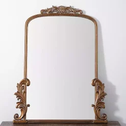 Kirklands Home Decorative Mirrors|Gold Bordeaux Ornate Scroll Mirror