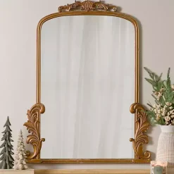 Kirklands Home Decorative Mirrors|Gold Bordeaux Ornate Scroll Mirror