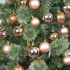 Discount Brown Shiny Matte Frosted 48-pc. Ornament Set Christmas Ornaments