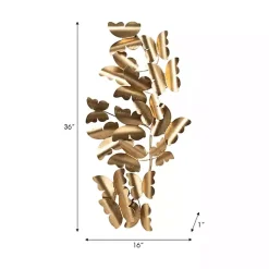 Kirklands Home Wall Plaques|Butterflies in Flight Wall Plaque Gold