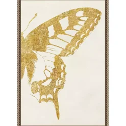 Kirklands Home Canvas Art|Gold Butterfly Wings Framed Canvas Art Print