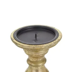 Discount Carved Mango Wood Candle Holders, Set of 3 Candle Holders