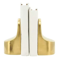 New Ceramic Curved Bookends Decorative Accents