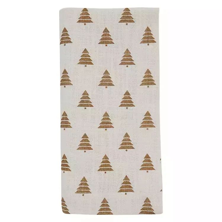 Outlet Gold Christmas Tree Napkins, Set of 4 Christmas Dining & Entertaining