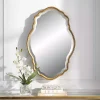 Kirklands Home Decorative Mirrors|Gold Curved Beveled Frame Mirror