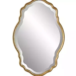Kirklands Home Decorative Mirrors|Gold Curved Beveled Frame Mirror