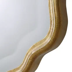 Kirklands Home Decorative Mirrors|Gold Curved Beveled Frame Mirror