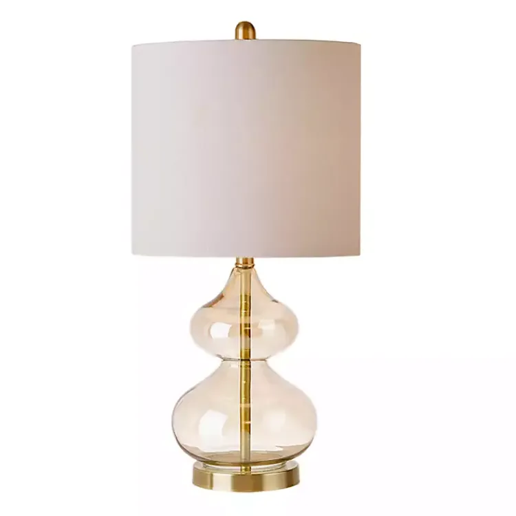 Kirklands Home Table Lamps|Curved Glass Table Lamps, Set of 2 Gold