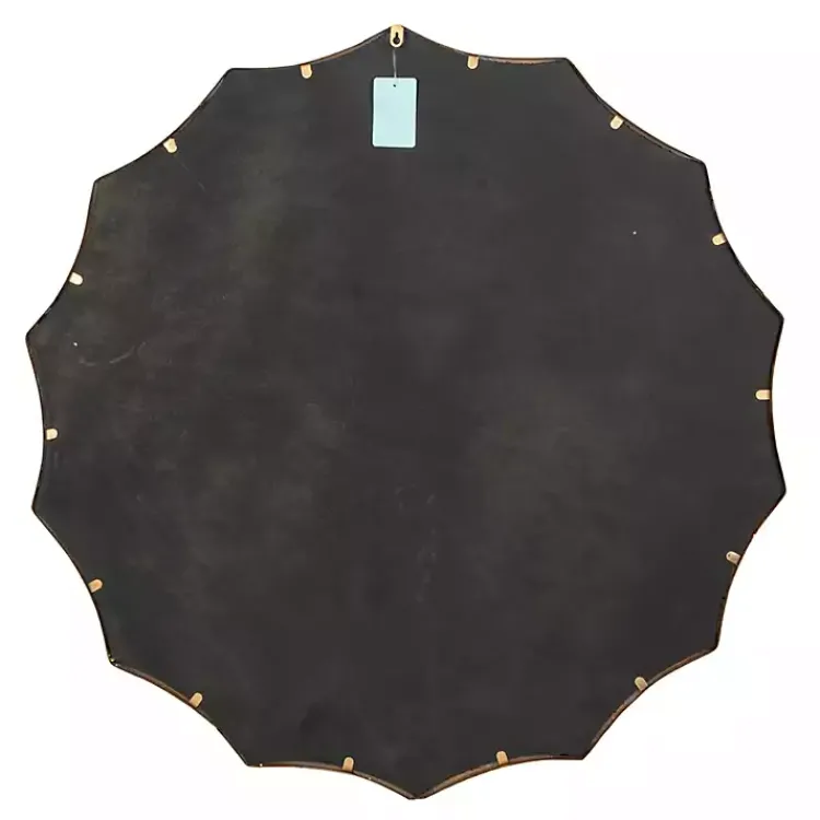 Kirklands Home Decorative Mirrors|Gold Curved Sunburst Wall Mirror