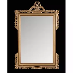 Kirklands Home Decorative Mirrors|Gold Decorative Scrolls Ornate Wall Mirror