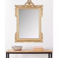 Kirklands Home Decorative Mirrors|Gold Decorative Scrolls Ornate Wall Mirror