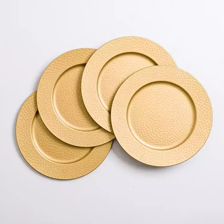 Clearance Dotted Chargers, Set of 4 Christmas Dining & Entertaining