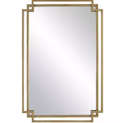 Kirklands Home Decorative Mirrors|Gold Double Frame Wall Mirror