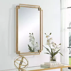 Kirklands Home Decorative Mirrors|Gold Double Frame Wall Mirror