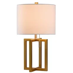 Kirklands Home Table Lamps|Gold Finish Table Lamp White
