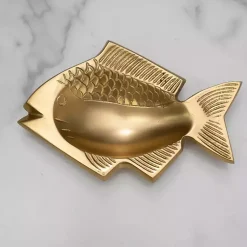 Kirklands Home Bathroom Accessories|Fish Soap Dishes, Set of 2 Gold