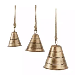 Outlet Flared Metal Hanging Bells, Set of 3 Decorative Accents