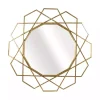 Kirklands Home Decorative Mirrors|Gold Geometric Frame Wall Mirror