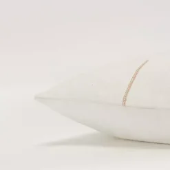 Gold Geometric Woven Lines Throw Pillow Pillows