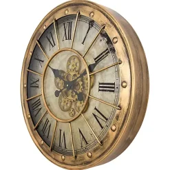 Kirklands Home Clocks|Gold Gilded Frame Round Wall Clock