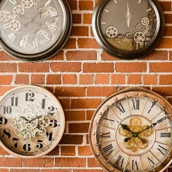 Kirklands Home Clocks|Gold Gilded Frame Round Wall Clock