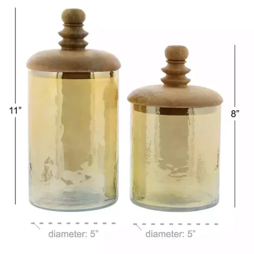 Best Glass Jars, Set of 2 Decorative Bowls & Jars