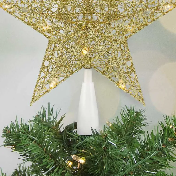 Hot Glitter LED Star Tree Topper Christmas Tree Decorations