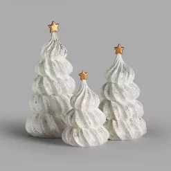 Best Gold Glitter Meringue Christmas Trees, Set of 3 Christmas Decorations