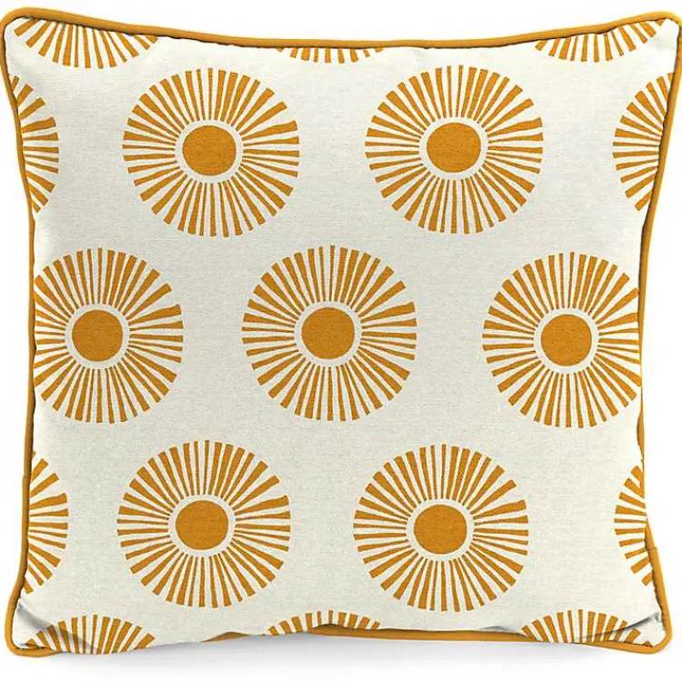 Kirklands Home Outdoor Cushions & Pillows|Gold Good Vibes Only Sunny Outdoor Pillow