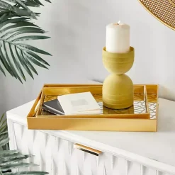 Hexagon Large Print 2-pc. Tray Set Decorative Trays